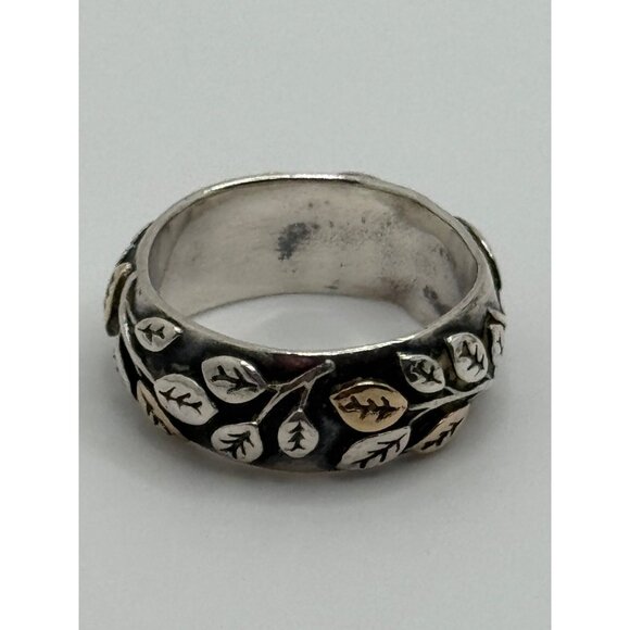 Pandora Sterling Silver Tree of Life Leaf Design Band Ring Size 5.75 - Picture 5 of 10